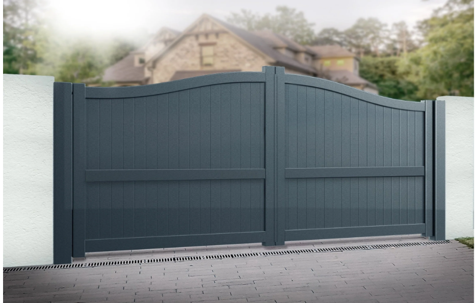 The Abbey Driveway Gate - Aluminium Double Swing Gate