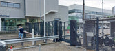 Twin-lane bi-folding steel speed gate system for high-security vehicle access