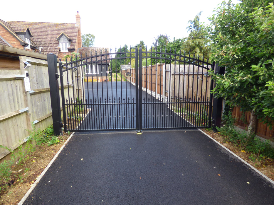 Ornate Aluminium Driveway Gates -  Curved top