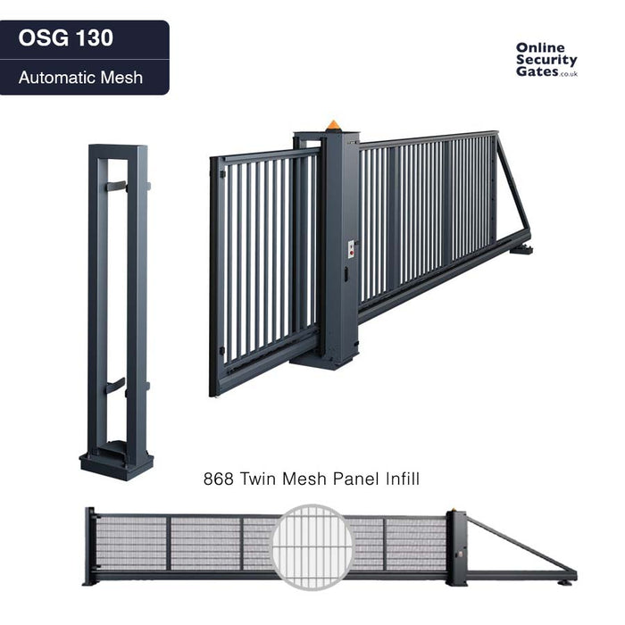 OSG 130 Automatic Mesh 6m to 7.5m - Commercial & Industrial Sliding Gate