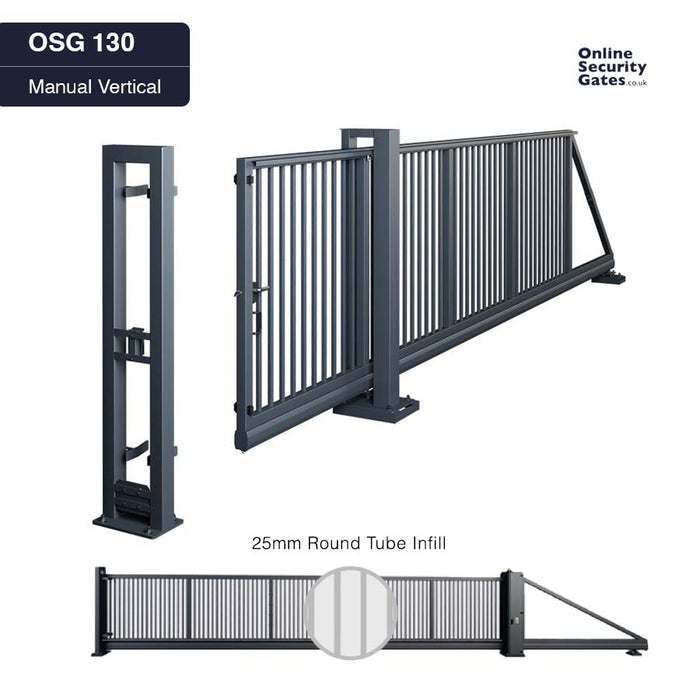 OSG 130 Manual Vertical 6m to 7.5m - Commercial & Industrial Sliding Gate