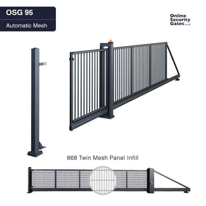 OSG 95 Automatic Mesh 3.5m to 5.5m - Commercial & Industrial Sliding Gate