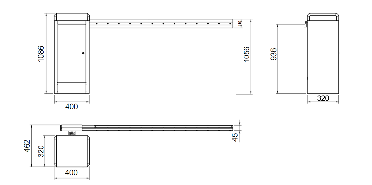 Commercial Automatic Barrier Gate