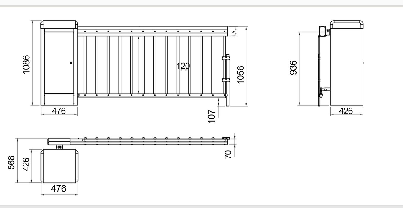 Heavy Duty Security Barrier Gate