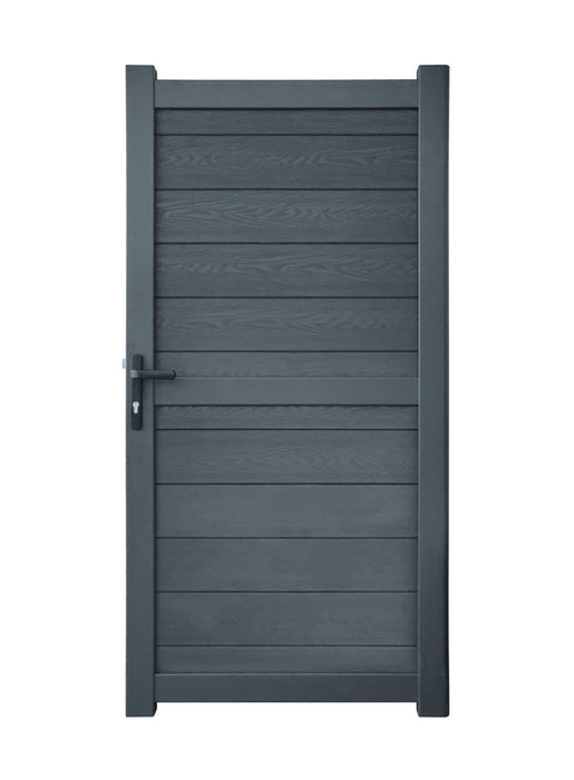 The Oxford - Composite Pedestrian Gate with Horizontal solid infill | Price includes Lock, Lock keep and hinges for mounting