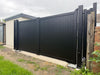 The Portobello aluminium double swing gate with underground automation system