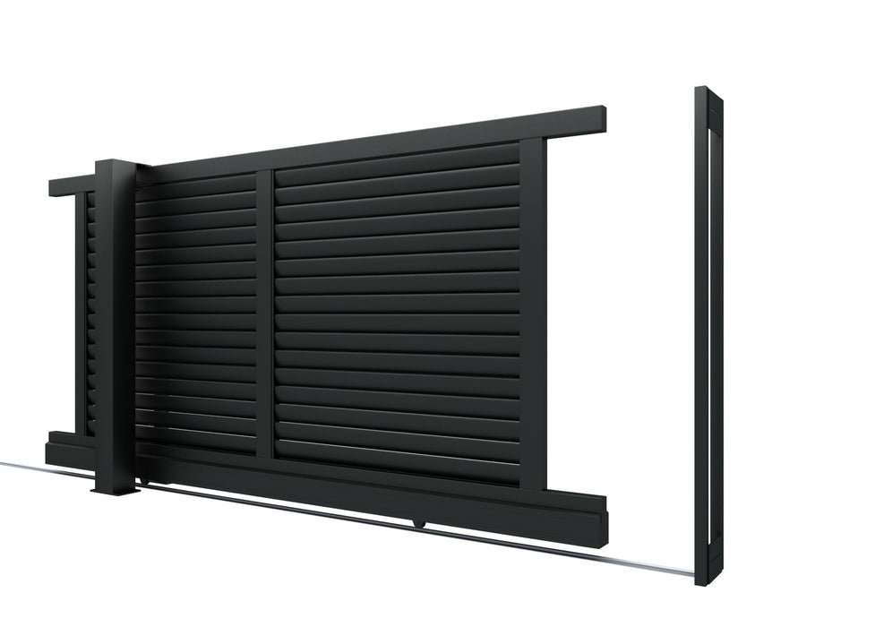 The Oxford Louvre - Manual Cantilever Sliding Gate