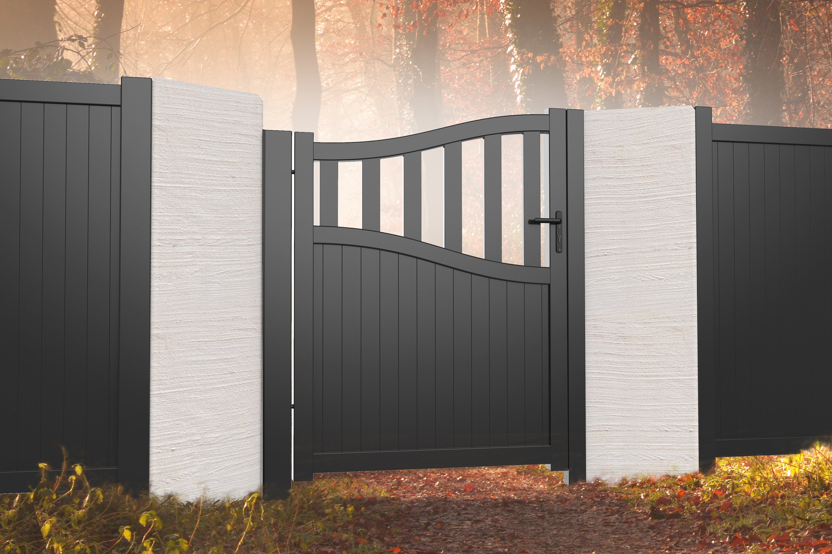 The St James | Aluminium Pedestrian Gate With Mixed infill | Bell ...