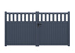 Buy Now Aluminium Double Swing Gate With Vertical Mixed Infill | Aluminium Gates